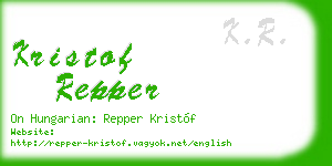 kristof repper business card